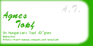 agnes topf business card